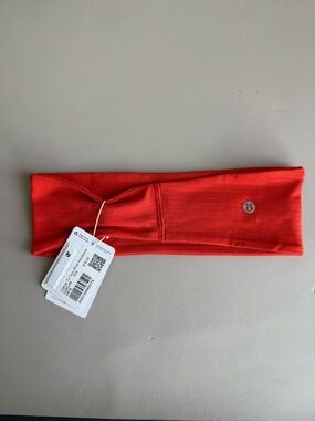 Lululemon “License to Train” Wide Headband NWT- red/orange